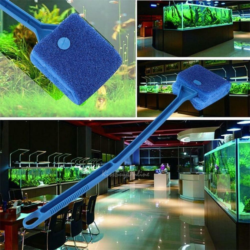 2pcs 40cm Aquarium Fish Tank Double Sided Sponge Cleaning Brush Cleaner Scrubber
