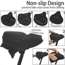 Pad Bike Seat Cover Bicycle Saddle Cycling Extra Soft Wide Foam Comfortable