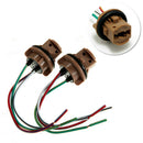 2Pcs 7443 T20 Female Brake Turn Signal Bulb holder Socket adapter Wiring Har  Fw