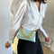 Women Chain Shoulder Messenger Bags Stone Pattern PU Totes Handbag (Green)