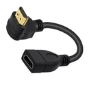 15cm High Speed HDMI 90 Degree Angled Male to HDMI Female Short Cable Ultra HD