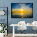 Diamond Painting Beach Sunrise 5D Full Round Rhinestone Picture DIY 40x30cm