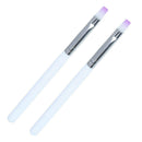 2x Nail Art UV Gel Painting Drawing Brushes Acrylic Flat Brush Professional RJK