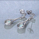 Fashion Water Drop Long Earrings Women Colorful Crystal Ear Dangle Jewelry