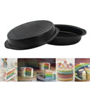 1X(2PCS Bake Kit 8 Inch Double Handle Pizza Tray Non Stick Deep Pizza Bakin