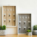 Beige INS Scandinavian Style Wall Decoration Handmade Wooden "HOME" Key Box