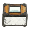 Glass Decorative Jewelry Storage Box Organizer Wedding Ring Trinket Pendant Case