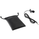 Wired 3.5mm Lavalier Clip On Microphone Condenser Mic with Carry Bag for Audio