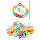 100pcs Acrylic Chain C Links Buckle Open DIY Jewelry Findings Accessories