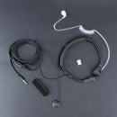 3.5mm Adjustable Throat Mic Microphone Covert Acoustic Tube Earpiece Headse