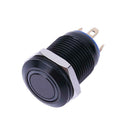 12mm Waterproof Flat Top Blue LED Metal Monmentary Push Button Switch A