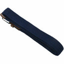 Male Female Belt Buckle Canvas Leather Belt Strap Waistband Elastic Navy Z1U3