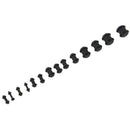 7 Pairs of Acrylic Ear Tunnels Plugs Ear Stretchers Expanders 00G-12G--Blac