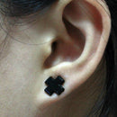 10 pairs Womens Magnetic Ear Studs Earrings Punk Cross Faith 10mm NO Piercing