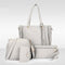 4packs 4-Piece Leather Handbag Top Handle Shoulder Bag Wallet Card Bag