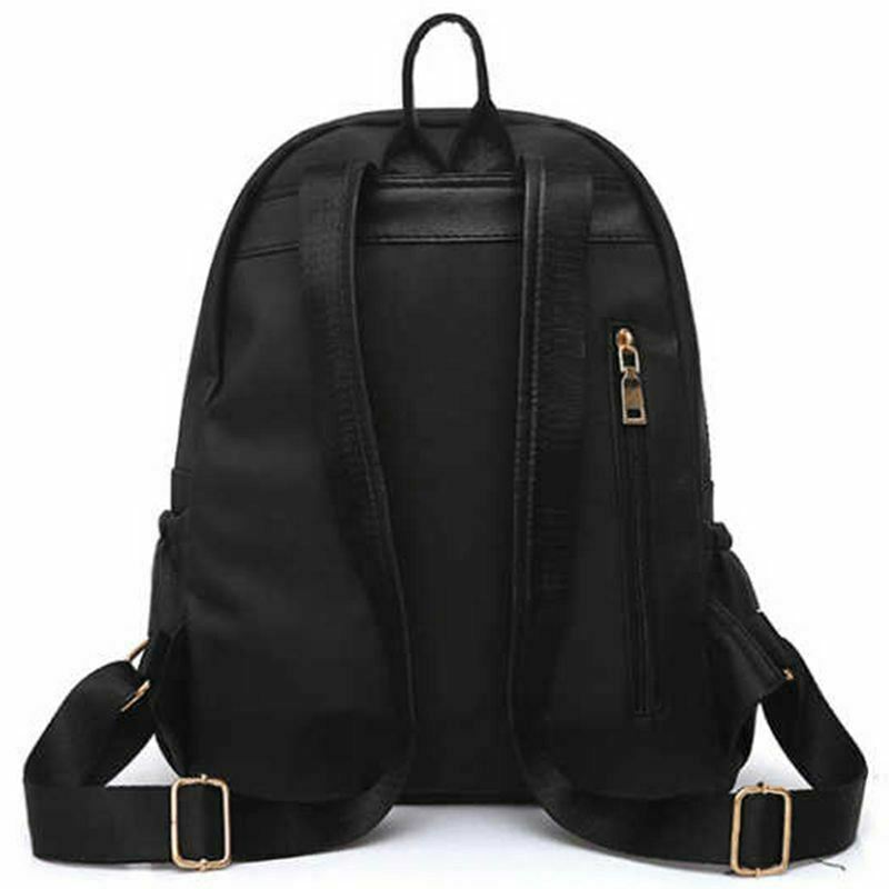 Casual Oxford Backpack Women Black Waterproof School Bags for Teenage Girls M9S2