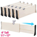 Drawer Dividers Organizer 5 Pack,Adjustable Separators 4 Inch High Expandab