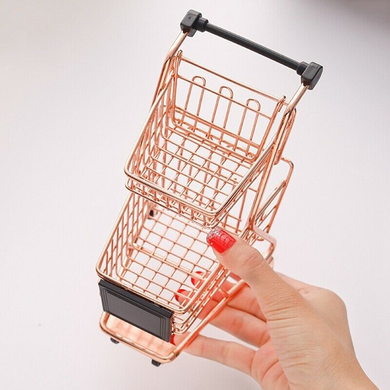 Double-Deck Shopping Cart Makeup Sponge Holder Drying Rack Beauty Powder Pu S9A7