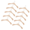 10 Wooden Coat Hangers Suit Trouser Garments Clothes Coat Hanger Bar Wardrobe
