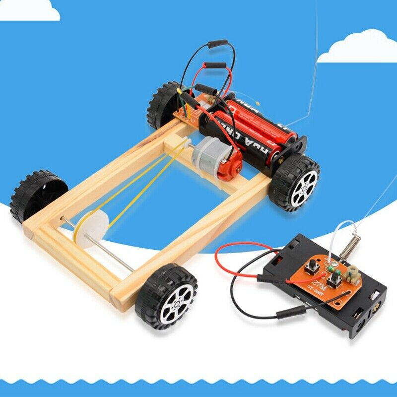 Details About Kid Handicraft Diy Electric Remote Control Car Assembled Mode R6I7
