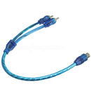 2X Car Home RCA Y Splitter Lead Adapter Cable 1 Male To 2 Female Connector Audio