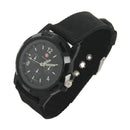 Men Gents Sports Black canvas Band Big Dial Quartz Wrist Watch [Watch]