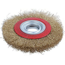 Wire Brush Wheel for Bench Grinder Polish + Reducers Adaptor Rings,6inch 15 J3K3