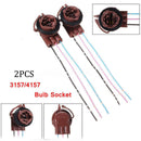 2pcs 3157 4157 Bulb Socket Brake Turn Signal Light Harness Wire Plug Connector