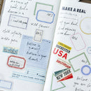 46pcs/pack Retro Blank Labels With Decorative Border Diy Diary Notebook Stick TO