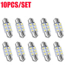 10 White SMD LED Map Dome Trunk Light 31mm Festoon 6000K DE3175 3022 Bulbs