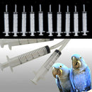 10Pcs Pet Canaries Bird Feeding Syringe Baby Parrot Feeders Injector 20ml