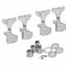 4 Pairs 4R Chrome Bass Tuners Machine Heads Tuning Pegs