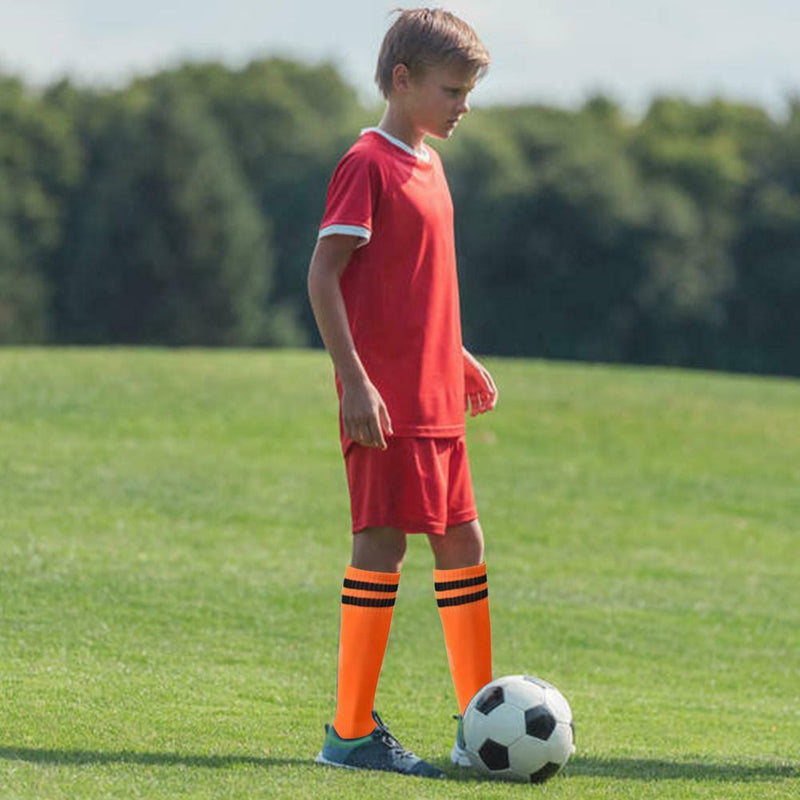 Children Sport Football Soccer Over Knee Baseball Kid Long Socks (Orange) A