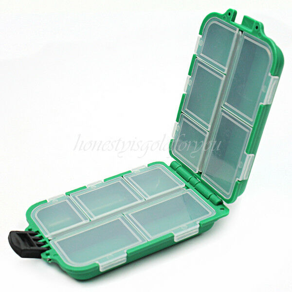 1 x 10 Compartments Fishing Lures Hooks Baits Tackle Plastic Storage Box Case