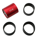 F1-Z Car Air Intake Double Turbine Refit Turbo Gas Fuel Oil Saver Fan (Red)