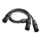 3Pin XLR Male Jack To Dual 2 Male Plug Y Splitter Adaptor Audio Cable Black