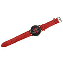 Men & Women Bracelet Watches Vogue Quartz Analog Canvas belt Item Color:red H9E6