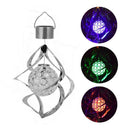 Solar LED Wind Spinner Color Changing Lamp Outdoor Hanging Wind Chime Light