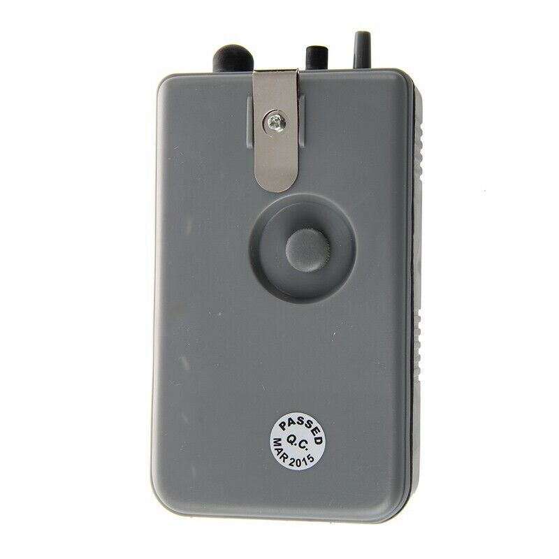 Portable Battery-Operated Fish Tank Aquarium Air Pump--Grey