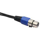 3 Pins XLR Female to 2 XLR Male Jack Y Cable Connecting Wire, Blue Black
