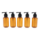 5x 100mL Plastic Empty Pump Bottle Travel Shampoo Lotion Body Wash Container