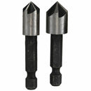 5pc Industrial 5 Flutes Countersink Drill Bit Set Wood 45 Steel Working Cha W7C2
