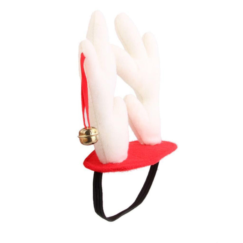 Christmas Pet Dog Headwear Reindeer Deer Antlers Headband With a Bell 11cm