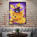 5D DIY Special Shaped Diamond Painting Pumpkin Cat Cross Stitch Mosaic Kits