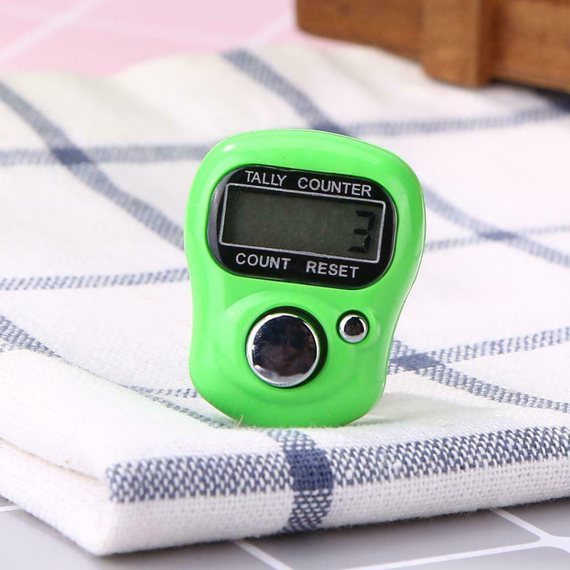 Mini Finger Counter LCD Electronic Digital Counter Range 0-99999 (Green)