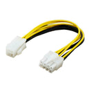 5pcs 4Pin to 8Pin Convert Power Wire Connector Extension Cable