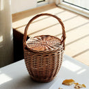 Fashion Summer New Women Beach Basket Straw Hand Bag Cover Handbag Wicker H M1L8