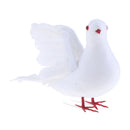 Artificial Foam Feather White Doves Birds Craft Birds Home Wedding Decor, Pack