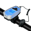 Bike Light USB Charging Bicycle Handlebar Flashlight with Horn Speed Meter