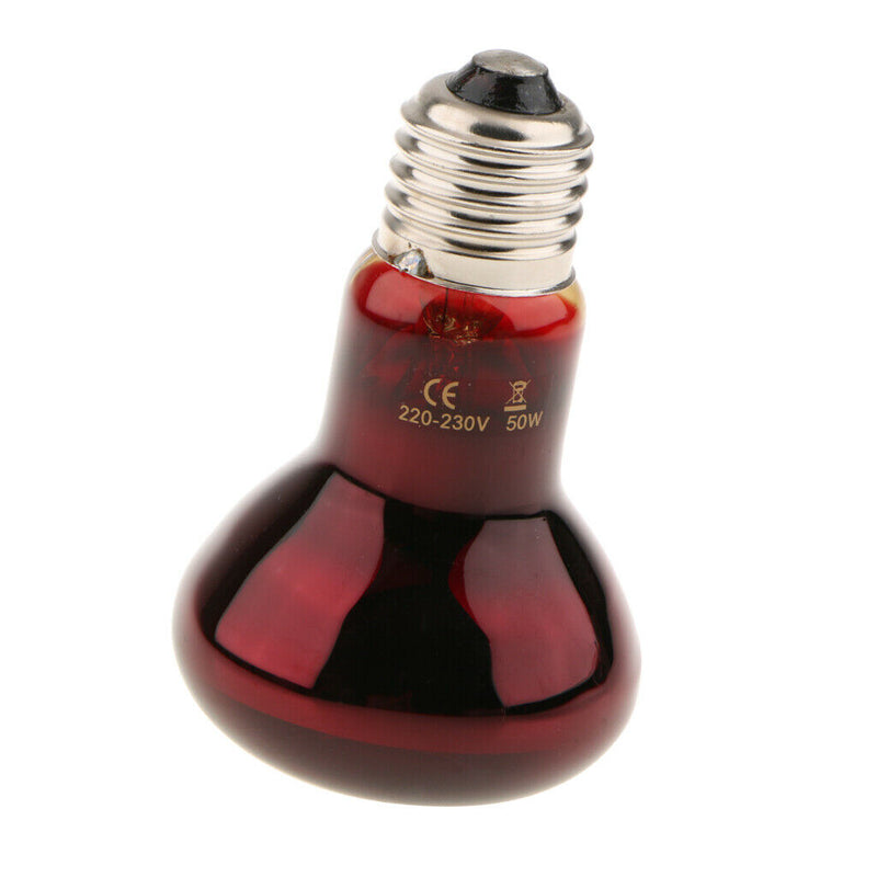 4x Reptile Terrarium UVA Heat Lamp Night-time Viewing Lighting 50W E27 Base